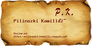 Pilinszki Kamilló névjegykártya